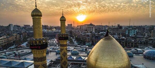 عکس غروب حرم امام حسین
