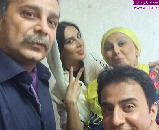 عکس سپند امیرسلیمانی با همسرش