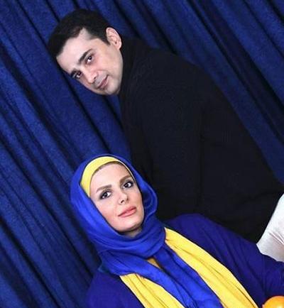 عکس سپند امیرسلیمانی با همسرش
