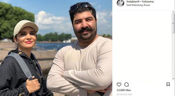 عکس لیندا کیانی با بهنام بانی