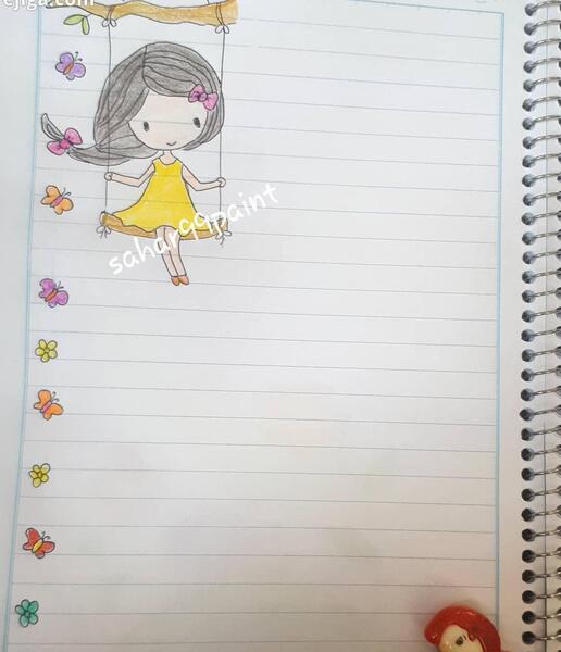 عکس ایده برای نقاشی دفتر مشق