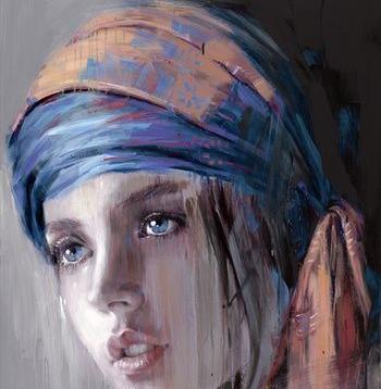 عکس نقاشی آبرنگ دخترانه