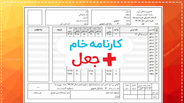 عکس خالی کارنامه