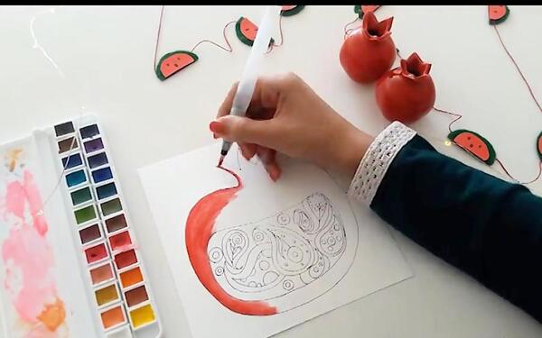 عکس ایده نقاشی یلدا