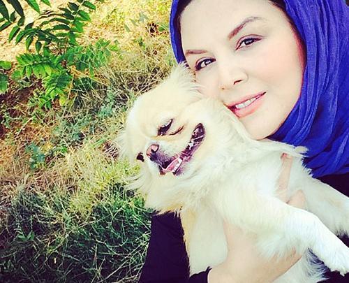 عکس شهره سلطانی با سگش