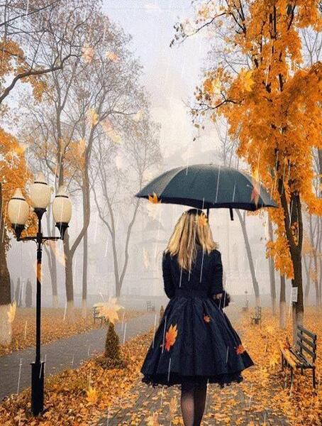 عکس پس زمینه پاییزی دخترانه