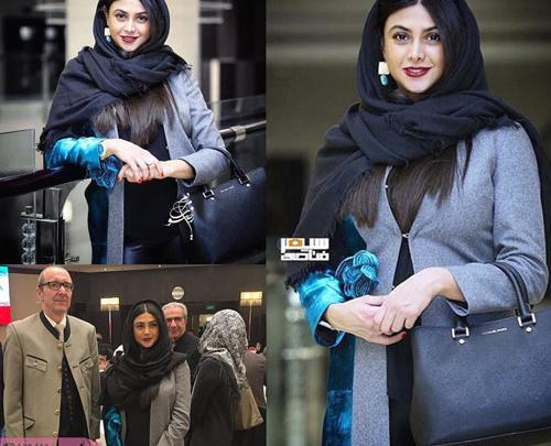 عکس لیندا کیانی با مانتو جلو باز