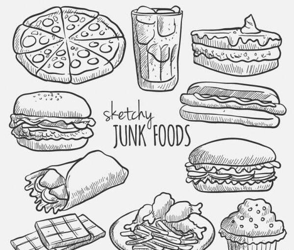 عکس نقاشی فانتزی فست فود