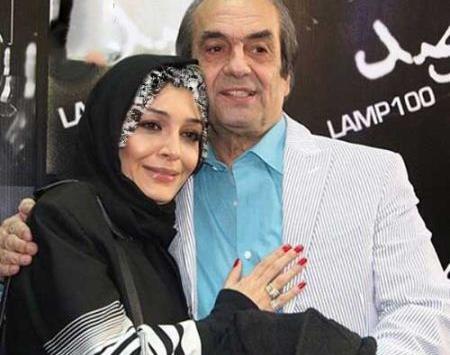 عکس ساره بیات با پدرش