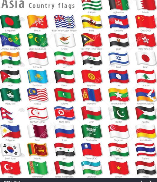عکس پرچم کشورهای آسیایی