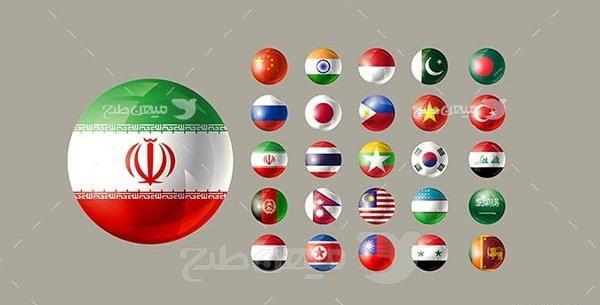 عکس پرچم کشورهای آسیایی