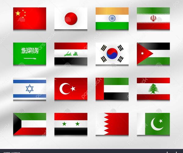 عکس پرچم کشورهای آسیایی