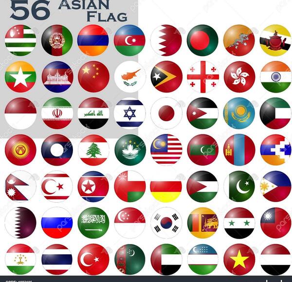 عکس پرچم کشورهای آسیایی