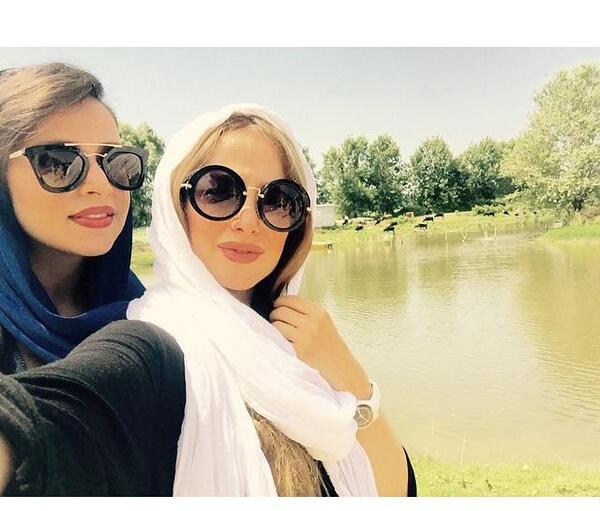 عکس الناز حبیبی با عینک