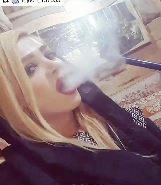 عکس دختر خوشگل با قلیون