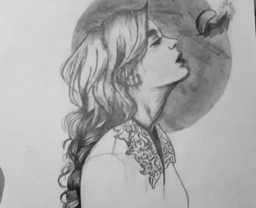عکس نقاشی با مداد سیاه