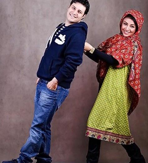 عکس از جواد عزتی و همسرش