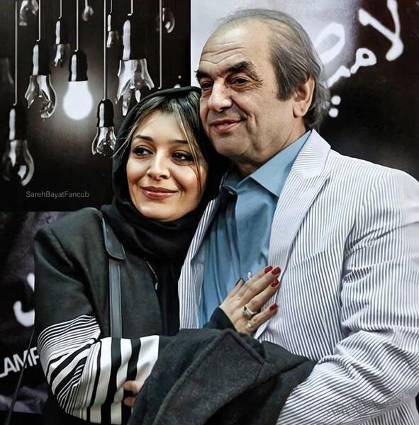 عکس ساره بیات و پدرش