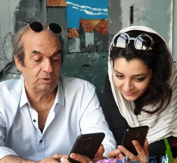 عکس ساره بیات و پدرش
