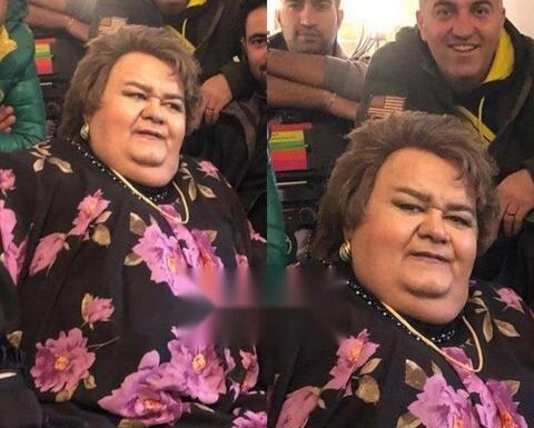 عکس اکبر عبدی در نقش زن
