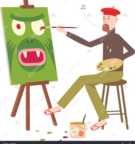 عکس نقاشی صورت هیولا