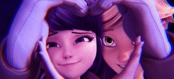 عکس عاشقانه مرینت و آدرین