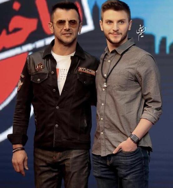 عکس امین حیایی پسرش
