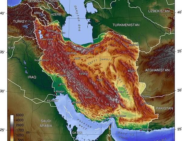 عکس خام نقشه ایران