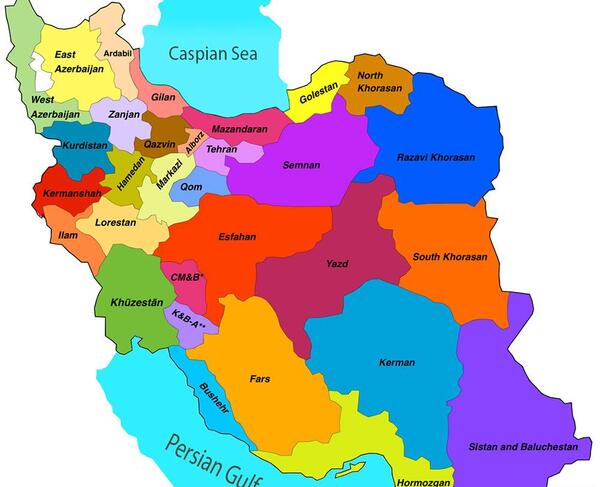 عکس خام نقشه ایران