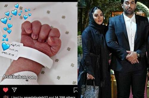 عکس تولد پسر الهام حمیدی