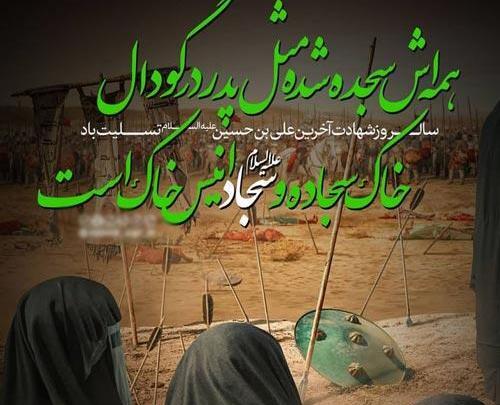 عکس نوشته شهادت بیمار کربلا