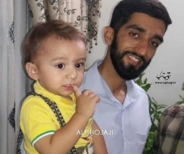 عکس شهید حججی با پسرش
