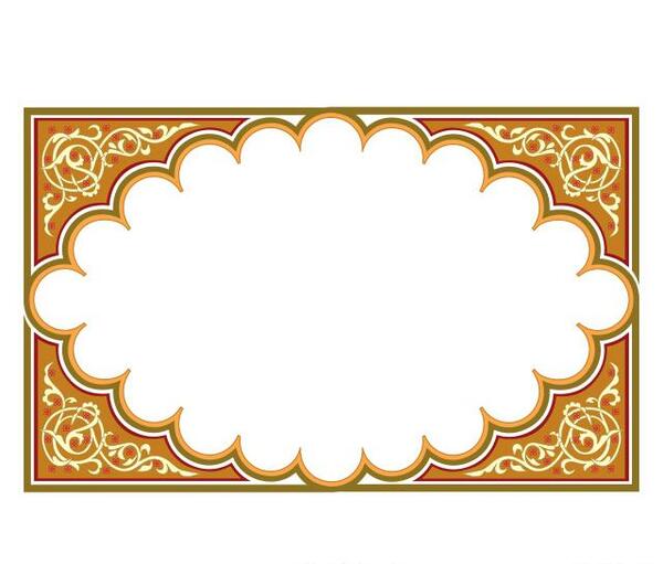 عکس دانلود وکتور حاشیه اسلیمی رایگان
