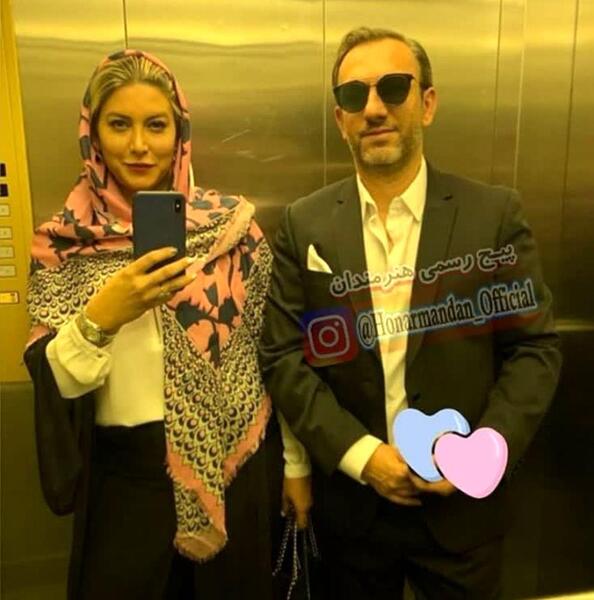 عکس فریبا نادری در اسانسور