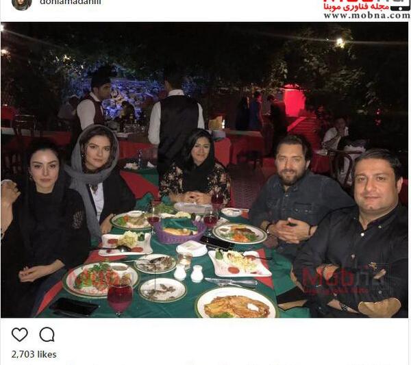 عکس بهرام رادان و دوست دخترش