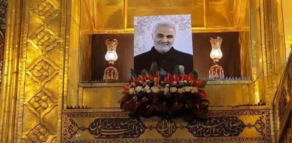 عکس سردار سلیمانی حرم حضرت زینب