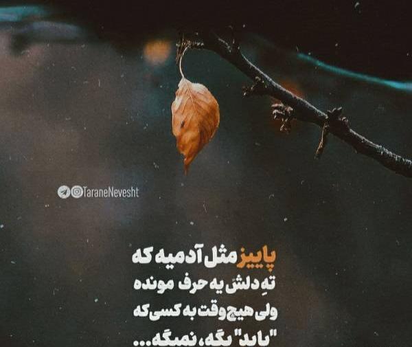 عکس نوشته پاییز تنهایی