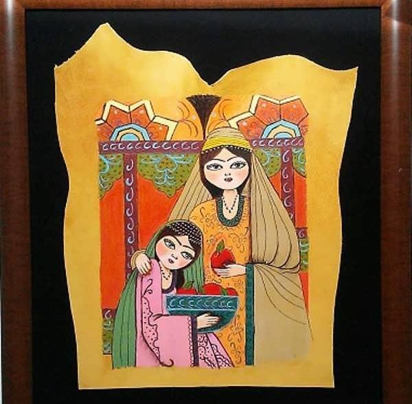 عکس نقاشی صورت چرمی