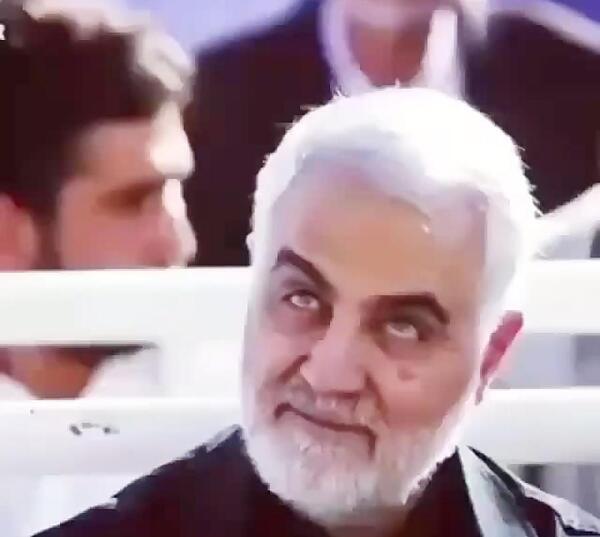 عکس سردار سلیمانی خنده