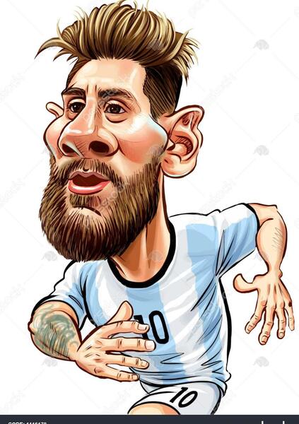 عکس نقاشی چهره لیونل مسی با مداد