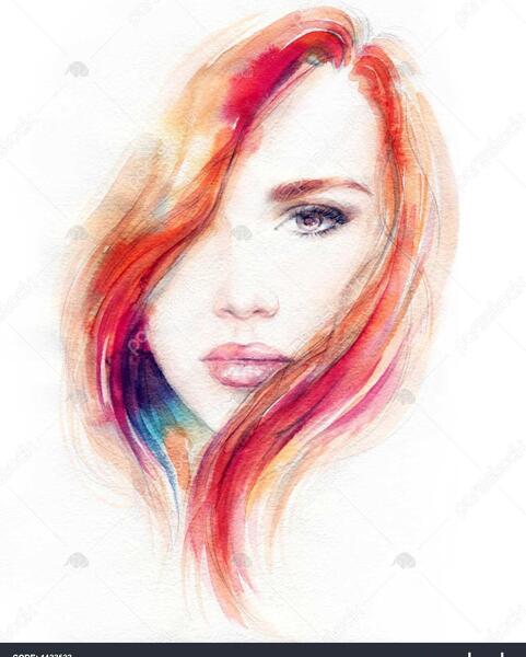 عکس نقاشی صورت زیبا