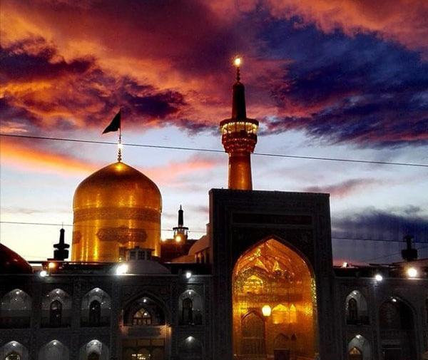 عکس غروب حرم امام رضا