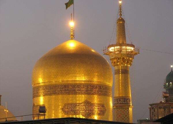 عکس غروب حرم امام رضا
