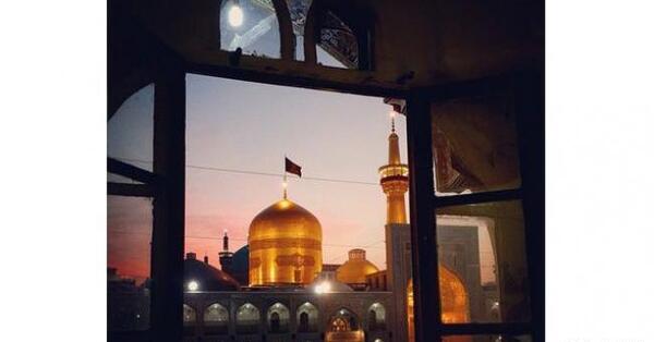 عکس غروب حرم امام رضا