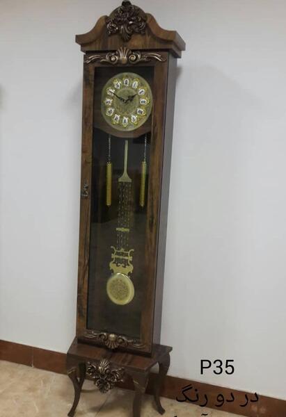 عکس ساعت ایستاده چوبی سفید