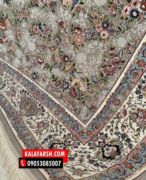 عکس فرش گل برجسته کاشان