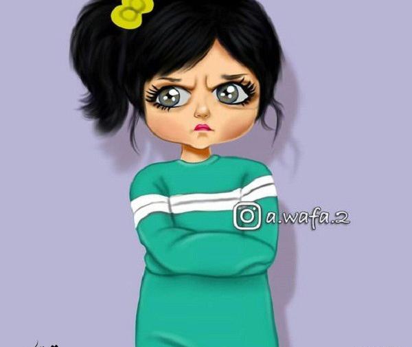 عکس نقاشی فانتزی کارتونی دخترانه
