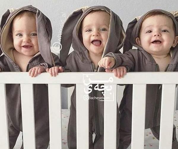 عکس بچه های سه قلو خوشگل