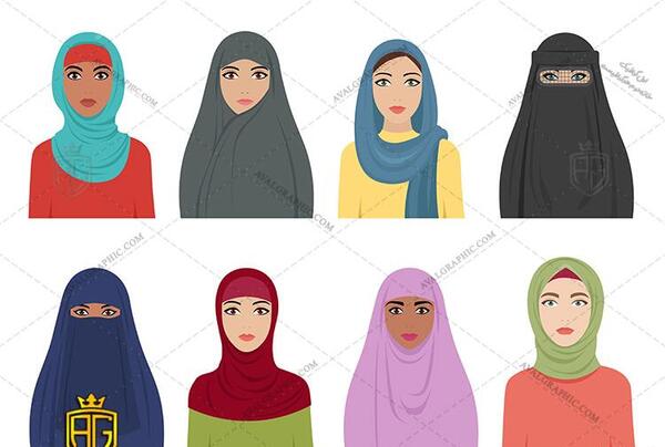 عکس دانلود وکتور روسری