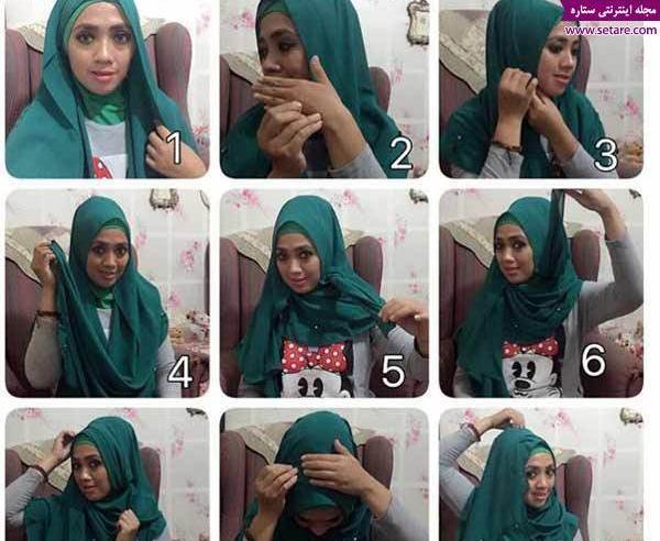 عکس مدل های بستن شال